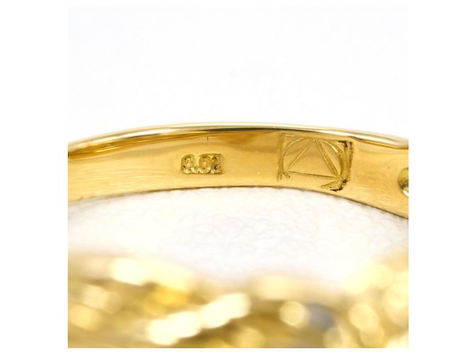 Autre Marque Ehering aus 18K Gelbgold mit Rubin Golden - Ansicht 6