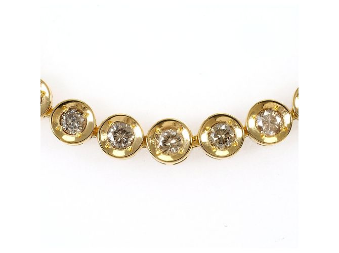 Autre Marque Bracciale con charm in oro giallo 18K con diamanti brown Marrone D'oro - vista 2