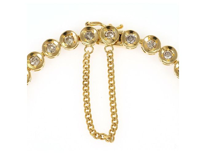 Autre Marque Bracciale con charm in oro giallo 18K con diamanti brown Marrone D'oro - vista 3