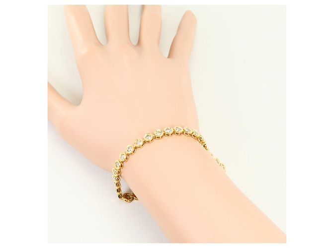 Autre Marque Bracciale con charm in oro giallo 18K con diamanti brown Marrone D'oro - vista 5
