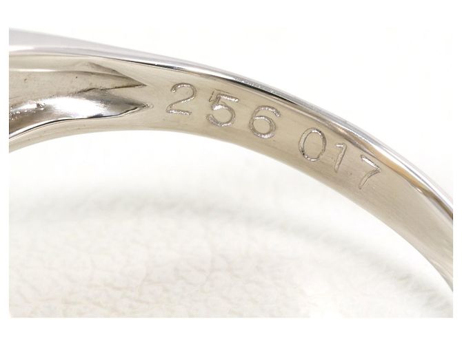 Autre Marque PT900 Platin-Bandring mit Opal und Diamant - Ansicht 6