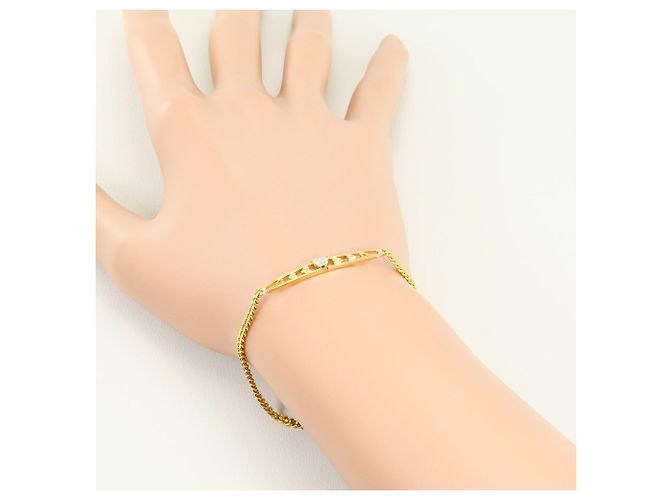 Autre Marque Bracciale con charm in oro giallo 18K con diamante D'oro - vista 5