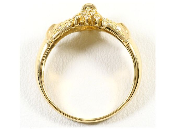 Autre Marque Ringband aus 18K Gelbgold mit Diamant Golden - Ansicht 3