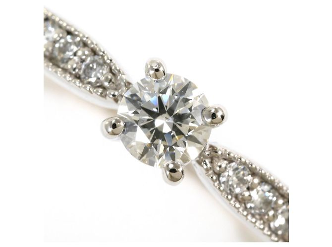 Autre Marque PT900 Platin-Bandring mit Diamant - Ansicht 2