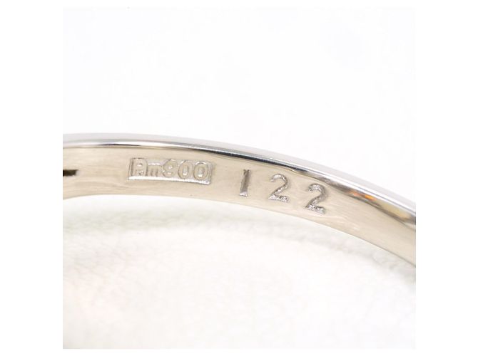 Autre Marque Platin-Ring mit Diamant und Opal - Ansicht 5