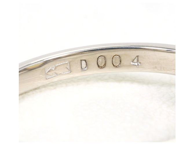 Autre Marque Platin-Ring mit Diamant und Opal - Ansicht 6