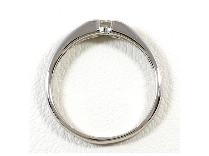 Autre Marque PT900 Platin-Bandring mit 0.15ct Diamant - Ansicht 2