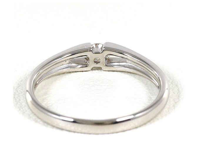 Autre Marque PT900 Platin-Bandring mit 0.15ct Diamant - Ansicht 3
