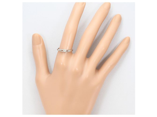 Autre Marque PT900 Platin-Bandring mit 0.15ct Diamant - Ansicht 6