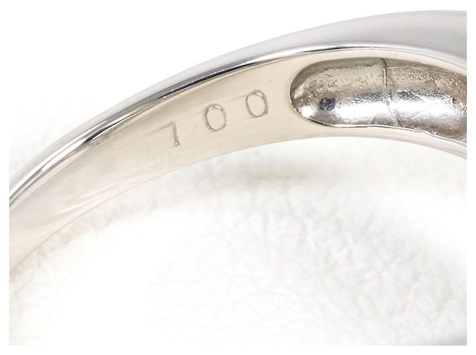 Autre Marque Platin 900 Bandring mit Diamant - Ansicht 6