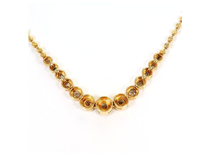 Autre Marque Collana in oro giallo 18K con diamante brown D'oro - vista 3