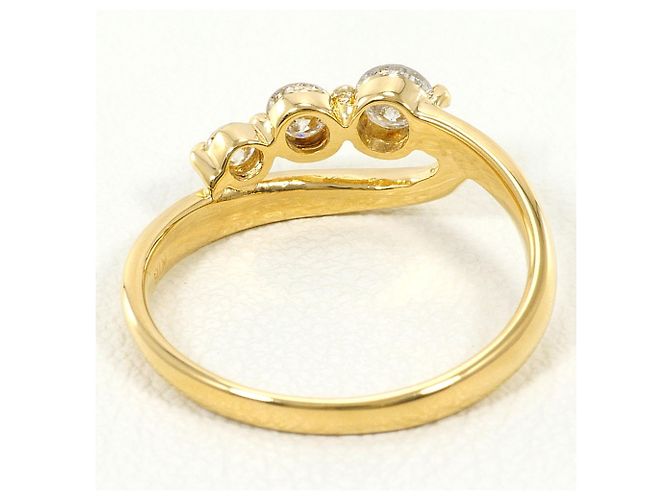 Autre Marque Ringband aus 18K Gelbgold mit Diamant Golden - Ansicht 3