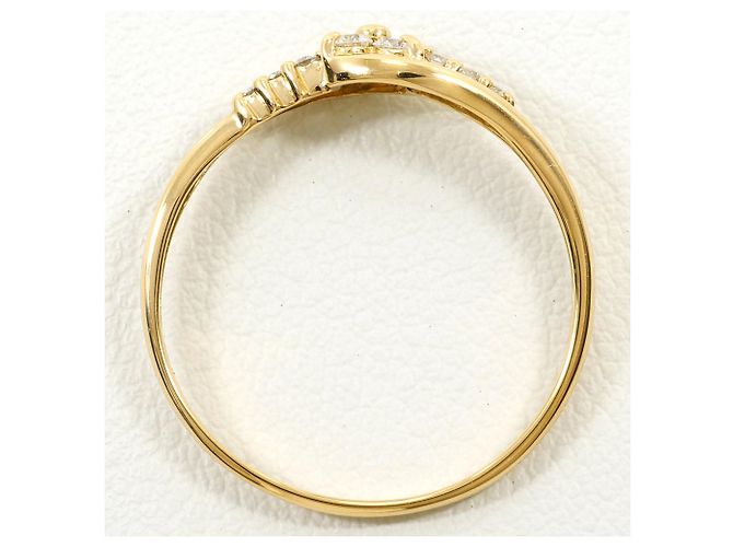 Autre Marque 18K Yellow Gold Band Ring with Diamond Golden - view 2