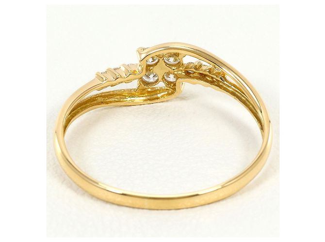 Autre Marque 18K Yellow Gold Band Ring with Diamond Golden - view 3