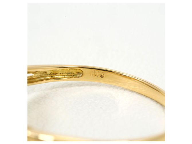 Autre Marque 18K Yellow Gold Band Ring with Diamond Golden - view 4