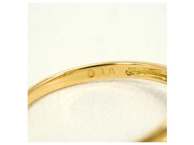 Autre Marque 18K Yellow Gold Band Ring with Diamond Golden - view 5