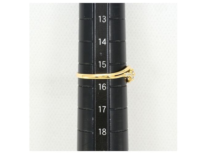 Autre Marque 18K Yellow Gold Band Ring with Diamond Golden - view 7