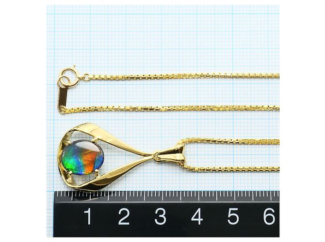 Autre Marque Collana in oro giallo 18K con ammolite D'oro - vista 6