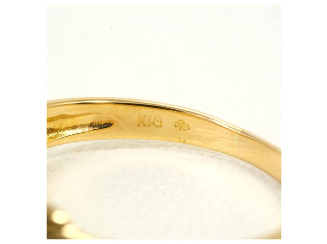 Autre Marque Anello a fascia in oro giallo 18K con rubino e diamante D'oro - vista 4