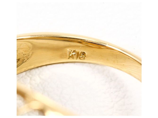 Autre Marque Anello a fascia in oro giallo 18K con diamante e lapislazzuli D'oro - vista 5