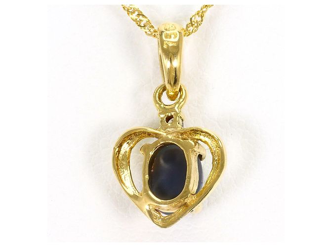Autre Marque Collana in oro giallo 18K con opale nero e diamante D'oro - vista 4