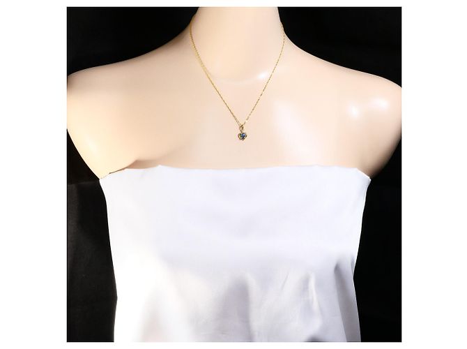 Autre Marque Collana in oro giallo 18K con opale nero e diamante D'oro - vista 6