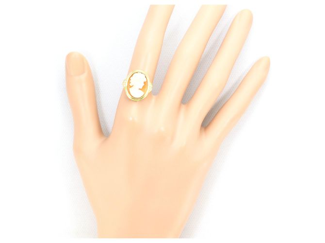 Autre Marque Ehering aus 18K Gelbgold mit Diamant Golden - Ansicht 6