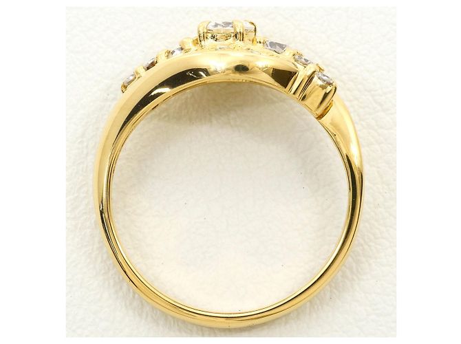 Autre Marque Anello a fascia in oro giallo 18K con diamanti D'oro - vista 3