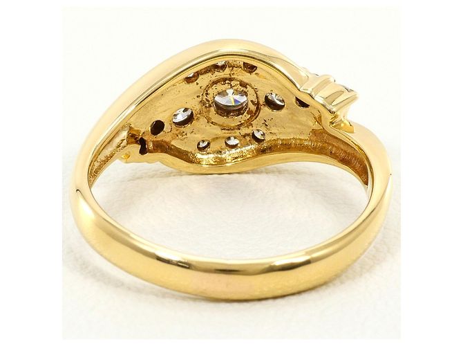 Autre Marque Anello a fascia in oro giallo 18K con diamanti D'oro - vista 4