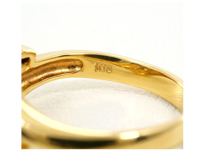Autre Marque Anello a fascia in oro giallo 18K con diamanti D'oro - vista 5