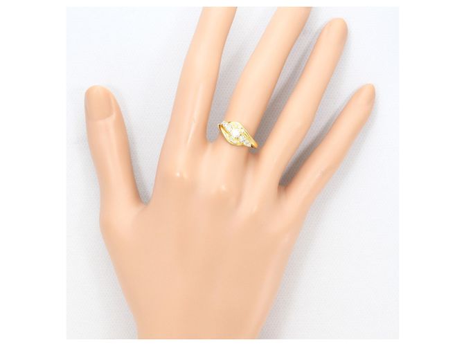 Autre Marque Anello a fascia in oro giallo 18K con diamanti D'oro - vista 7
