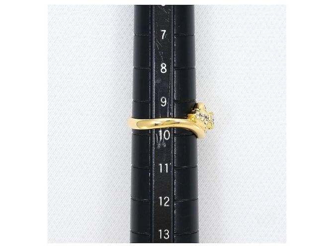 Autre Marque Anello a fascia in oro giallo 18K con diamanti D'oro - vista 8