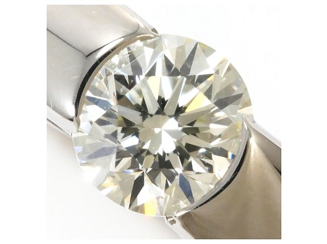 Autre Marque PT900 Platin-Bandring mit Diamant - Ansicht 2