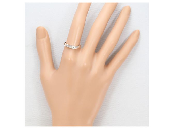 Autre Marque PT900 Platin-Bandring mit Diamant - Ansicht 7