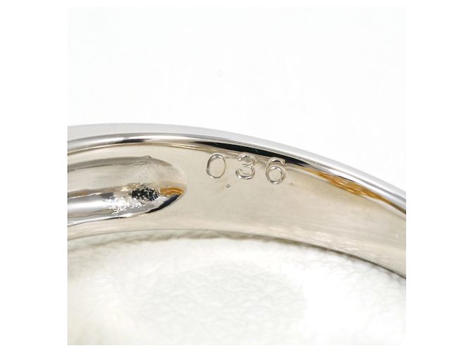 Autre Marque Anello fede in platino e oro giallo 18K con diamante D'oro - vista 6