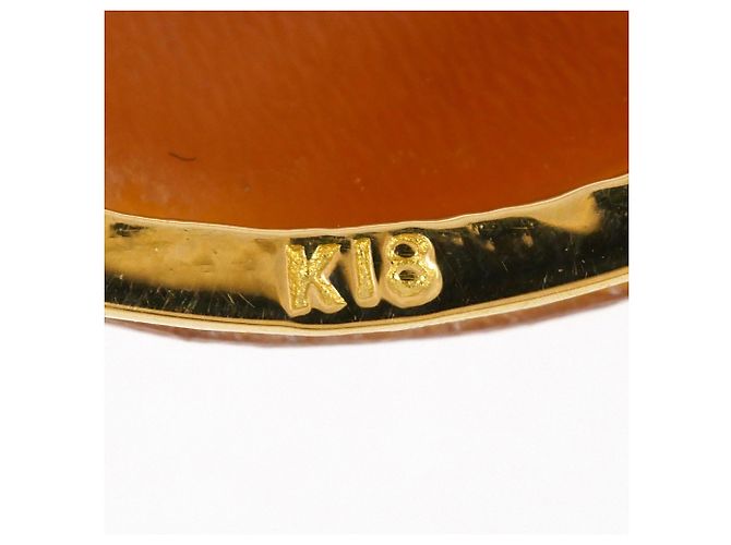 Autre Marque Collar de oro amarillo de 18K con camafeo de concha Dorado - vista 4