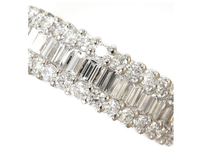 Autre Marque PT900 Platin-Bandring mit Diamant - Ansicht 2