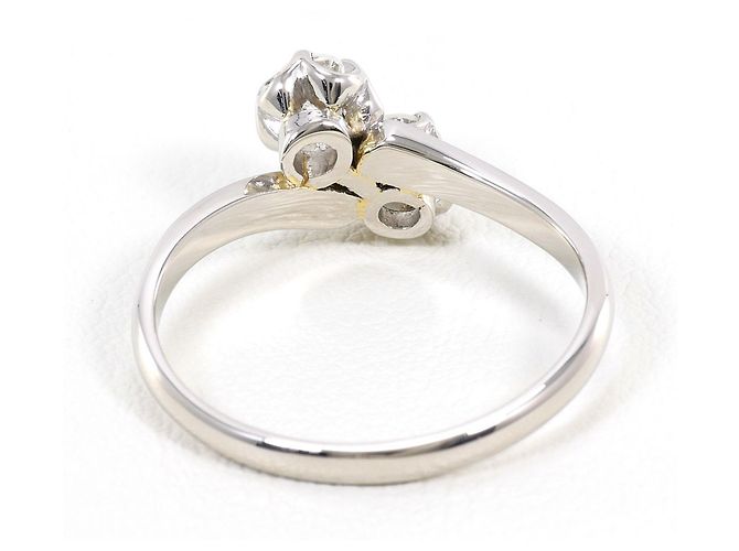 Autre Marque Platin-Bandring mit Diamant - Ansicht 4