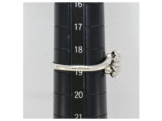 Autre Marque Platin-Bandring mit Diamant - Ansicht 7