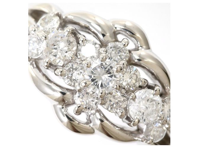 Autre Marque PT900 Platin-Ehering mit Diamant - Ansicht 2