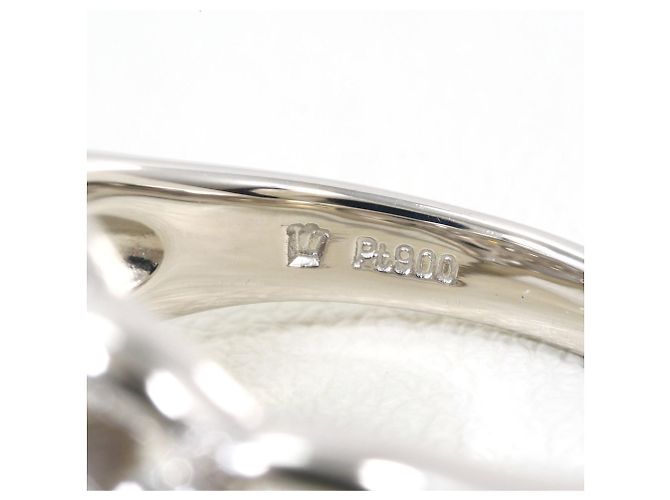 Autre Marque PT900 Platin-Ehering mit Diamant - Ansicht 5