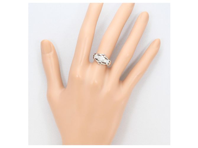 Autre Marque PT900 Platin-Ehering mit Diamant - Ansicht 7