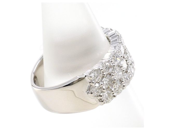 Autre Marque Platin-Bandring mit Diamant - Ansicht 3
