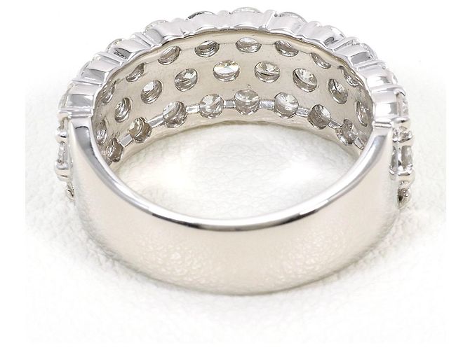 Autre Marque Platin-Bandring mit Diamant - Ansicht 4