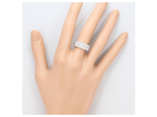 Autre Marque Platin-Bandring mit Diamant - Ansicht 6
