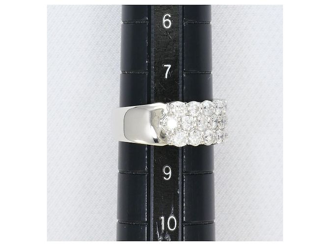 Autre Marque Platin-Bandring mit Diamant - Ansicht 7