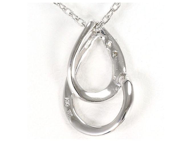 Autre Marque Collana in oro bianco 10K con diamante D'oro - vista 3