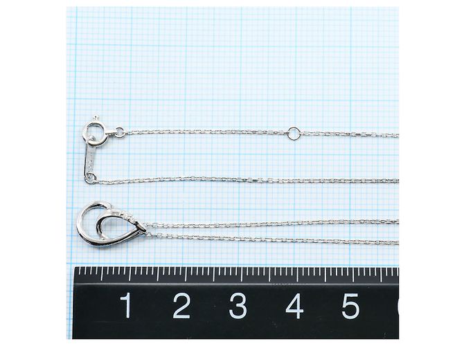Autre Marque Collana in oro bianco 10K con diamante D'oro - vista 4