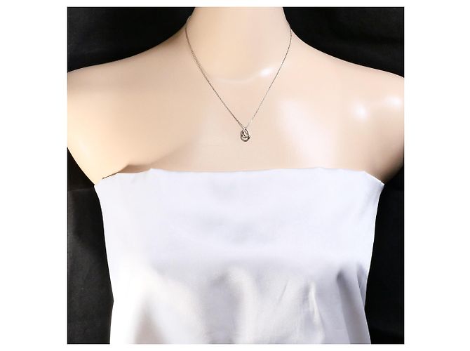 Autre Marque Collana in oro bianco 10K con diamante D'oro - vista 5