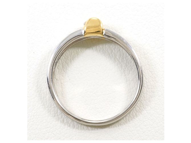 Autre Marque Anello fede in platino PT900 e oro giallo 18K con diamante D'oro - vista 3